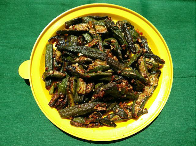 Masala Bindhi, contorno tipico del nord dell'India